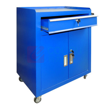元汗 单抽移动工具柜推车 KC-C-008 有轮630*400*720 1mm加厚一斗抽屉式带锁矮柜 定制
