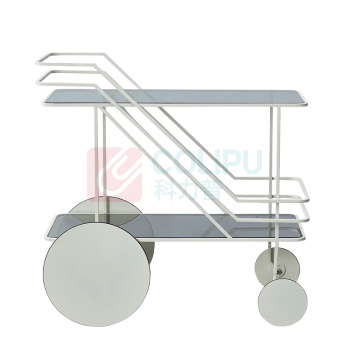福萨隆 餐车 75*80*40cm 2层金属 (白色)
