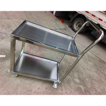 格远 不锈钢小推车 两层带脚轮 70*42*85CM