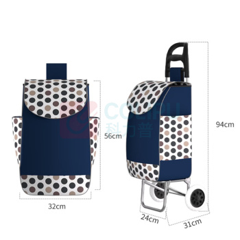 新越昌晖 买菜手拉车 F51035 经济2轮-低音款 蓝波点 36L