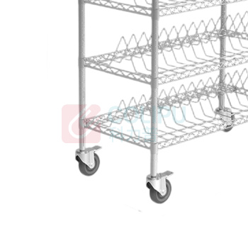 罗德力 SMT料盘物料车防静电手推车双扶手 900*450*1050mm A3单峰三层
