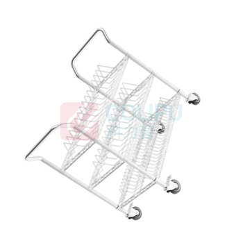 罗德力 SMT料盘物料车防静电手推车双扶手 1200*450*1050mm B3一双两单三层