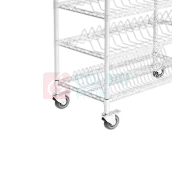 罗德力 SMT料盘物料车防静电手推车双扶手 1200*450*1050mm B3一双两单三层