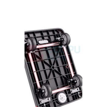 德力西 DELIXI 小推车仓库搬运平板车家用便携折叠手推车 90*60*88cm 5寸TPR静音耐磨轮 刹车轮-安全承重800斤