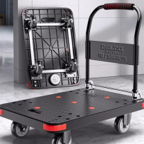 德力西 DELIXI 小推车仓库搬运平板车家用便携折叠手推车 90*60*88cm 安全承重1000斤 5寸TPR静音耐磨轮