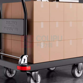 德力西 DELIXI 小推车仓库搬运平板车家用便携折叠手推车 90*60*88cm 刹车轮-安全承重1000斤 5寸TPR静音耐磨轮