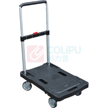 虎力 150Kg 可折叠塑料小推车 TR150 货铲长X宽:250X320MM配实心橡胶轮胎
