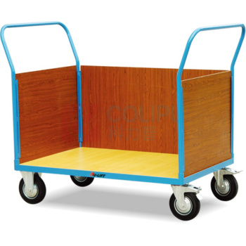 虎力 500Kg 四面250mm高木质围栏 CU50B 台面1200×800 橡胶轮(两个万向轮+两个固定轮 Φ200×45带刹车)