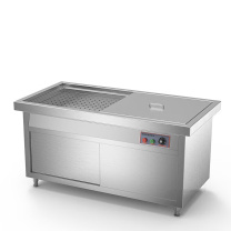 乐创 lecon 保温售饭台商用 LC-BWT04 四格 (不锈钢)