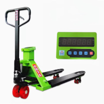 优程 新款手动电子秤叉车 叉长1150mm宽560mm 载重2吨 耐磨聚氮酯轮