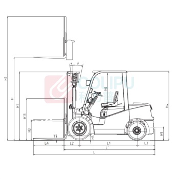 合力 锂电池平衡重式叉车 CPD25 2500KG 座驾式80V/150Ah