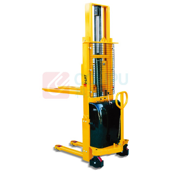 虎力 1000Kg 半电动堆高车 MS1016 货叉高度90-1600mm货叉尺寸540X1150mm 配120Ah免维护起动电池