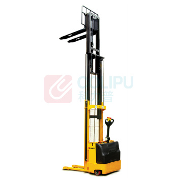 虎力 1500Kg 全电动堆高车 BK1550 起升高度90-5000mm货叉尺寸560*1150mm (三级门架带踏板及护翼) 最大高度5m时 载重:750Kg(载荷中心600mm)