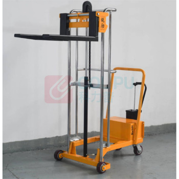 锐励 配重式脚踩堆高车 PZ2518-D 1.5米长定制款 货叉打孔并加防护网