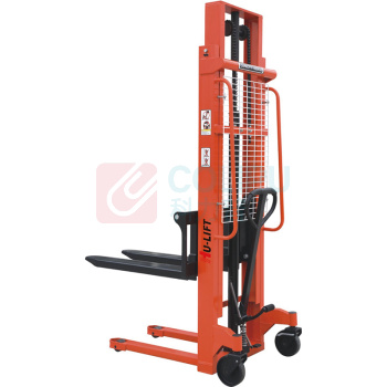 虎力 1500kg手动堆高车 PC1516 提升高度90-1600mm货叉长度1150mm 单货叉宽度160mm货叉可调外宽320-850mm尼龙轮