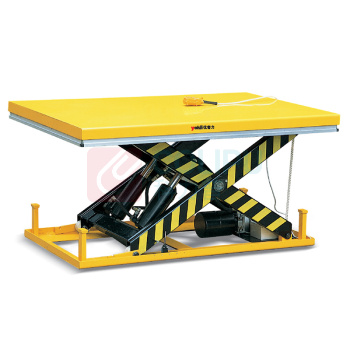 优客力 YOKLI 固定式电动升降平台 HW4002 4000Kg 带安全装置的电动升降平台,台面2000X1200mm, 高度240-1050mm (黄色)