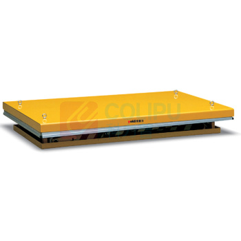 优客力 YOKLI 固定式电动升降平台 HW4006 4000Kg 带安全装置的电动升降平台,台面2200X1200mm, 高度300-1400mm (黄色)