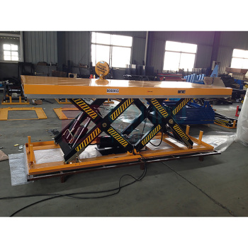优客力 YOKLI 固定式电动升降平台 HW502 500Kg 带安全装置的电动升降平台车,台面1300X800mm, 高度200-1000mm (黄色)
