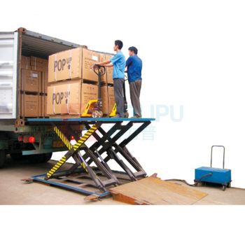优客力 YOKLI 固定式电动升降平台 HY2500 2500Kg 斜坡式电动装卸平台(超低), 台面2610X2010mm, 高度145-1750mm (蓝色)