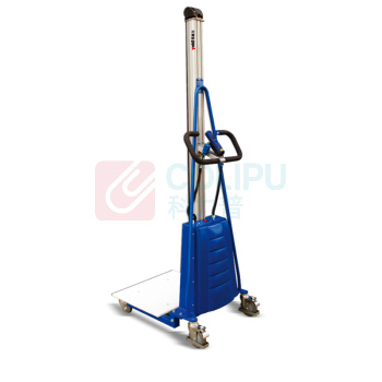 优客力 YOKLI 手动工位车 M200 200Kg 手摇工位车, 升高高度:130-1500mm, 台面470X600mm (蓝色)