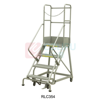 优客力 YOKLI 取货梯 RLC355 160Kg 5层踏板欧式护拦,圆孔防滑板结构可移动取货梯, 最高层离地高度1275mm (灰色)