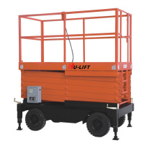 虎力 500kg剪叉式升降平台 SJY0.5-8 电动起升手推行走 台面高度1175-8000mm台面尺寸2270X1150mm