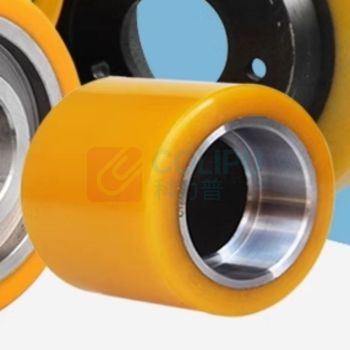 合力 双撑轮 HL-80*80-47 外径80MM 长80MM 孔径47MM (姜黄色) 材质:聚氨指