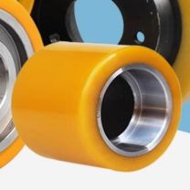 合力 双撑轮 HL-80*80-47 外径80MM 长80MM 孔径47MM (姜黄色) 材质:聚氨指