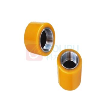 合力 双撑轮 HL-80*80-47 外径80MM 长80MM 孔径47MM (姜黄色) 材质:聚氨指
