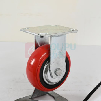 标阜 聚氨酯定向轮脚轮,轮子,单个轮载重150KG, 4寸