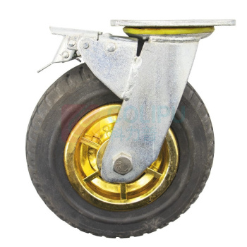 赫思迪格 高弹力脚轮 JG-86 重型转向轮万向轮8寸刹车轮