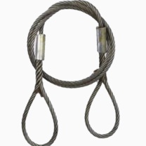 狼山 镀锌压制编插双扣钢丝绳起重吊装工具索具 直径20毫米*2米长 两端环等长