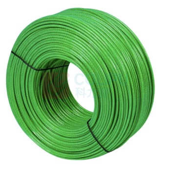 狼山 包塑钢丝绳 股数:6股;根数:7根; 总直径:4mm;材质:碳钢