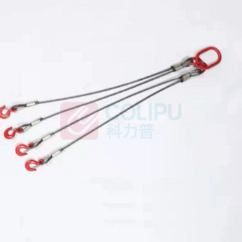 浩博 四腿索具 DJ-114 套长直径300mm 5T*2m 钢丝绳 不要钩 (本色)