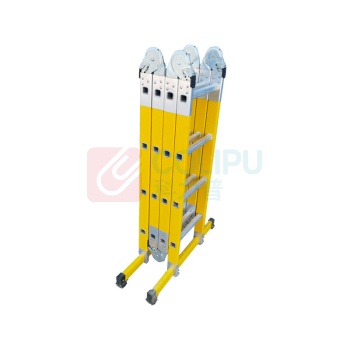斯赛孚 35KV 4 折绝缘关节梯折叠梯 SFJGJ35-5 35kv4折可延展为5米直梯人字高2.43m重量18.6kg