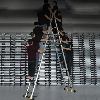镁多力 midoli 伸缩家用梯子 MDL-330D 人字梯尺寸3.3米 直梯尺寸6.6米