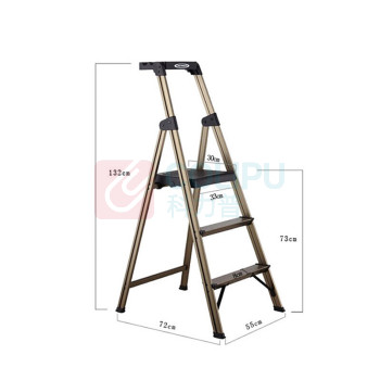 稳耐 三步宽踏板家用梯 233T-3CN 152*58*85cm (香槟色)