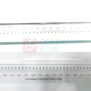 钢域 玻璃线纹尺 500mm/1mm