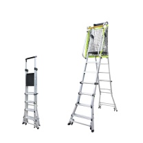 瑞居 Ruiju 围栏安全平台梯 YQSST-1400B (可升降带安全网) 【欧标加厚150KG载荷】平台高1.4~2.24