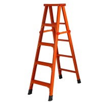 步步稳 碳钢人字梯折叠楼梯 2.3米8步 (黑色)