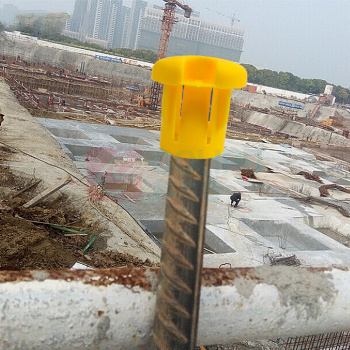安赛瑞 钢管保护帽 25614 大号适合18-30mm钢筋直径 (黄色) 100个