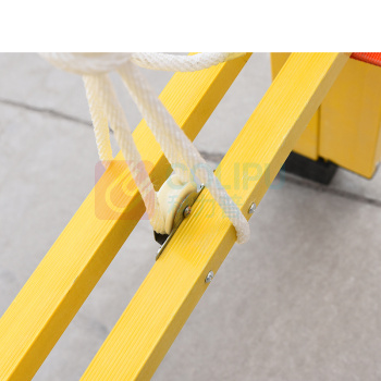 华泰电力 HUATAI ELECTRIC 玻璃钢绝缘单升降梯 电工配电室绝缘登高梯 HT-033-5.5(EP/WS) 3升5.5米 