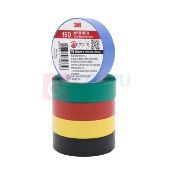3M 电工绝缘胶带防潮耐酸碱电气装修阻燃多色混装 150# 18mm*10m*0.13mm