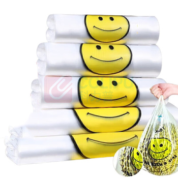 登比 塑料袋加厚5丝背心袋大号笑脸 40*60cm100只/包
