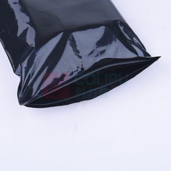 上柯 黑色自封袋遮光袋避光袋加厚pe夹链密封袋 W0443 7*10cm*13丝(1000只)