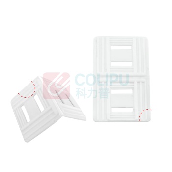 安赛瑞 塑料打包护角 2A01104 长57*宽50*孔20mm(带孔) (白色) 100个装