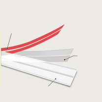 安赛瑞 护角条小号 5D01281 TPE 尺寸:2×200cm (象牙白)