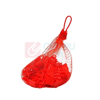 安赛瑞 塑料网扣 240100 pp材质 规格(长×宽):6.5×2.5cm (大扣) (红色) 1000个装