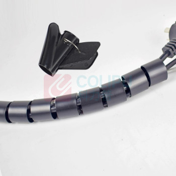 上柯 电线收纳管网线电线收纳固定理线器 C3009 黑15mm*1.5m(带夹子)