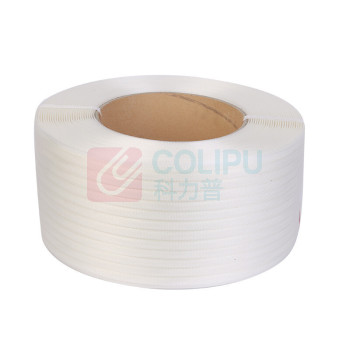 上柯 纸箱打包带PP机用打包带透明捆扎带 W1079 半自动11*0.7mm*2300米 (白色)